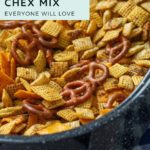 Savor the delightful crunch of Chex cereal and pretzels seasoned to perfection, with an easy taco Chex mix recipe available at "happysnackcidents.com".