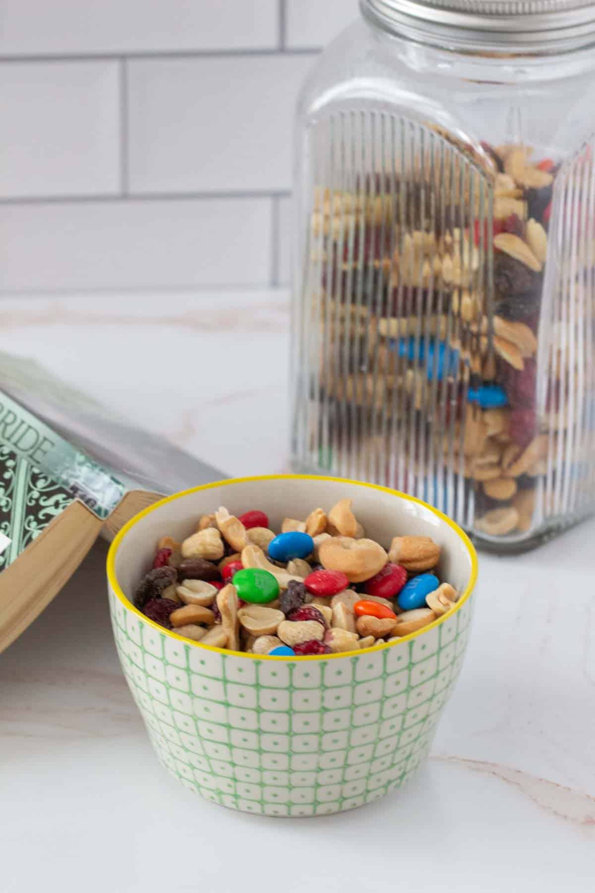 trail mix in a bowl