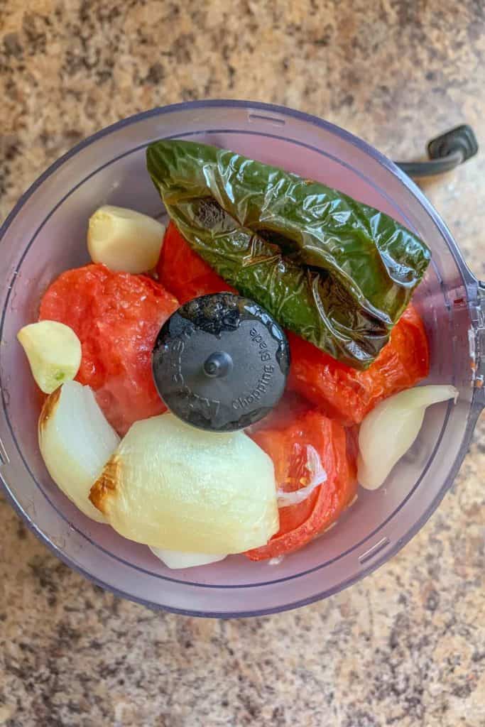 salsa ingredients in food processor