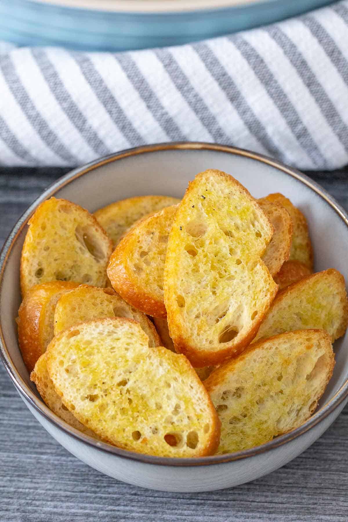 crostini in a bowl