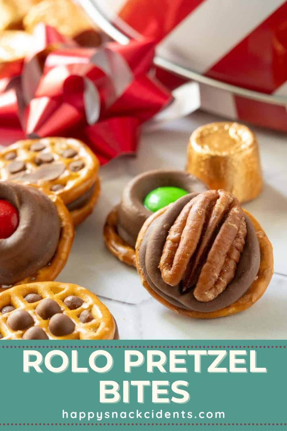Snack Using Rolo's 3 Ingredient Rolo Pretzel Bites - Happy Snackcidents